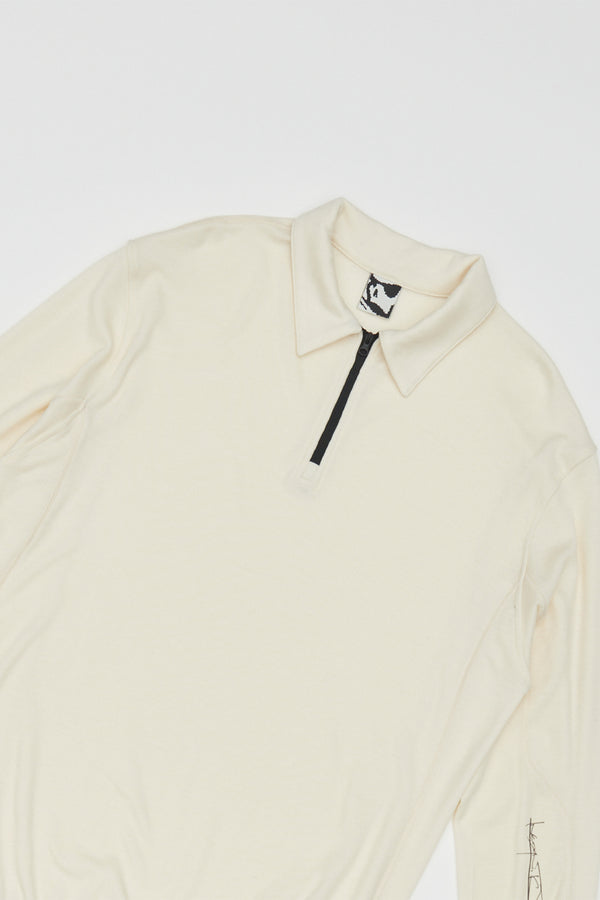 INCOGNITO HALF ZIP TOP - OFF WHITE