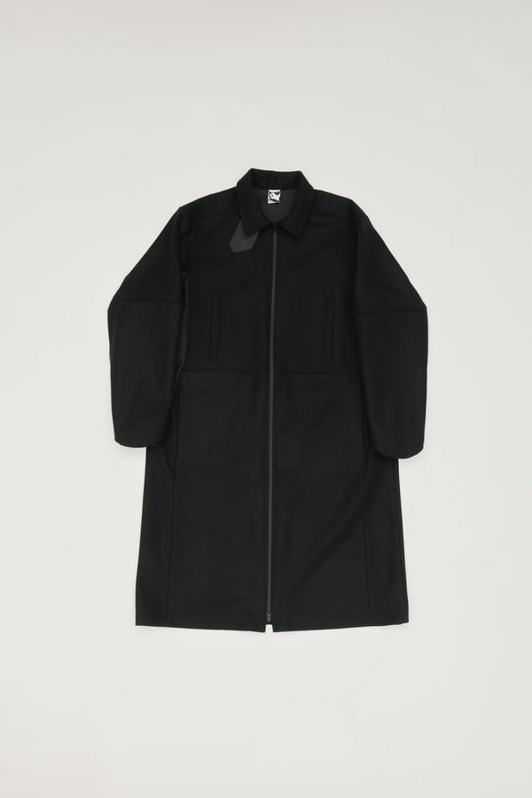 WOOL CLOTH COAT - BLACK