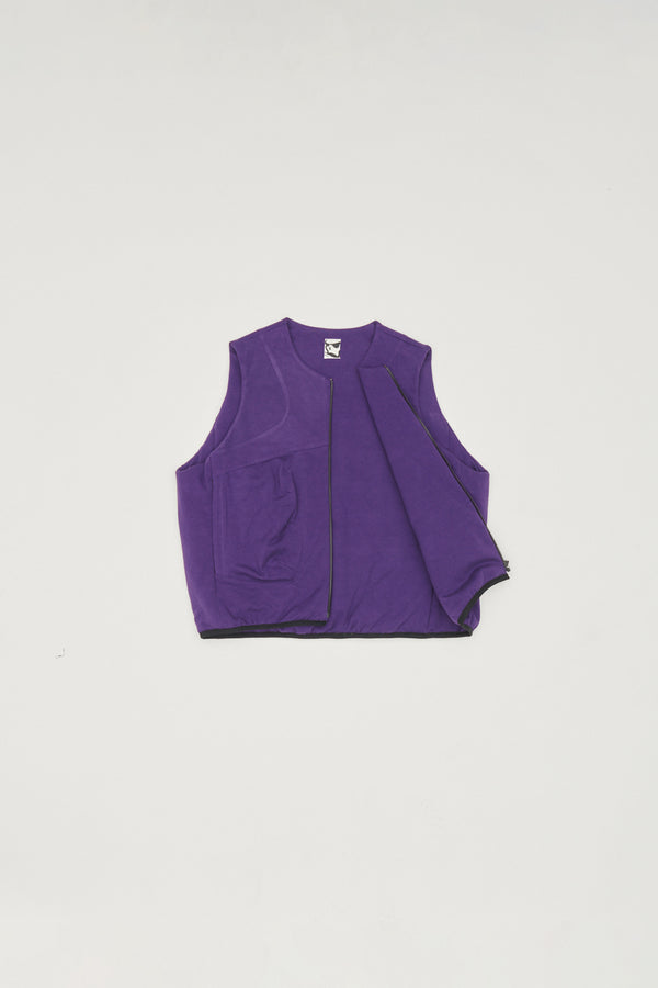 PADDED JERSEY VEST - STARLING PURPLE