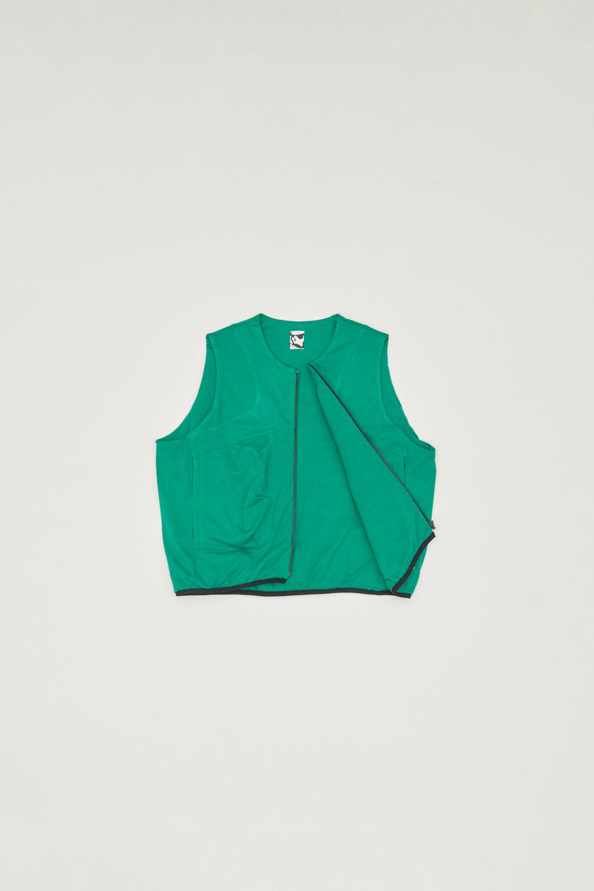 PADDED JERSEY VEST - FOREST GREEN