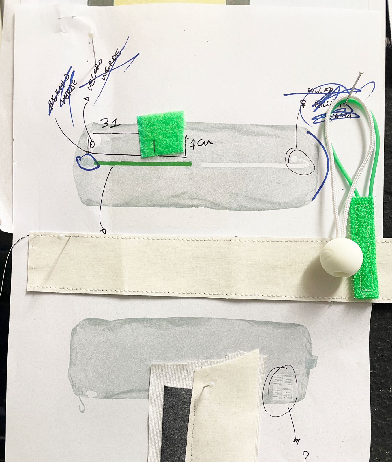 GR10K Agon bag prototype sketch