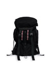 WAXED ZIPPED BACKBAG -  BLACK