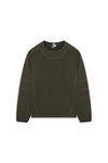 WOOL OVERLOCK LONGSLEEVE -  HIDDEN GREEN
