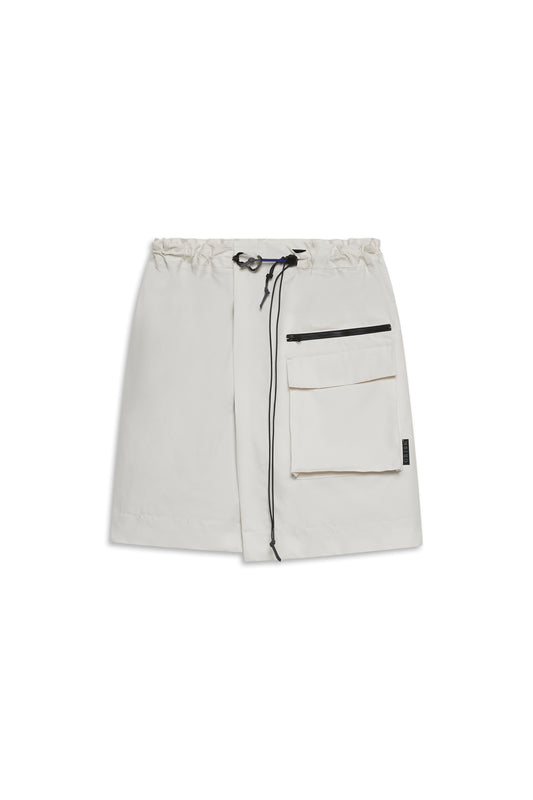 COTTON 3L PANEL SKIRT -  WHITE