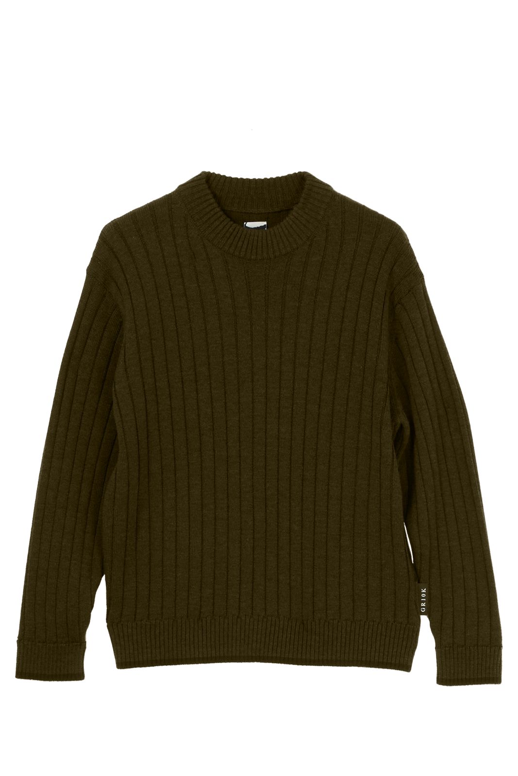 RIB CREW NECK WORKWEAR - ARMY GREEN