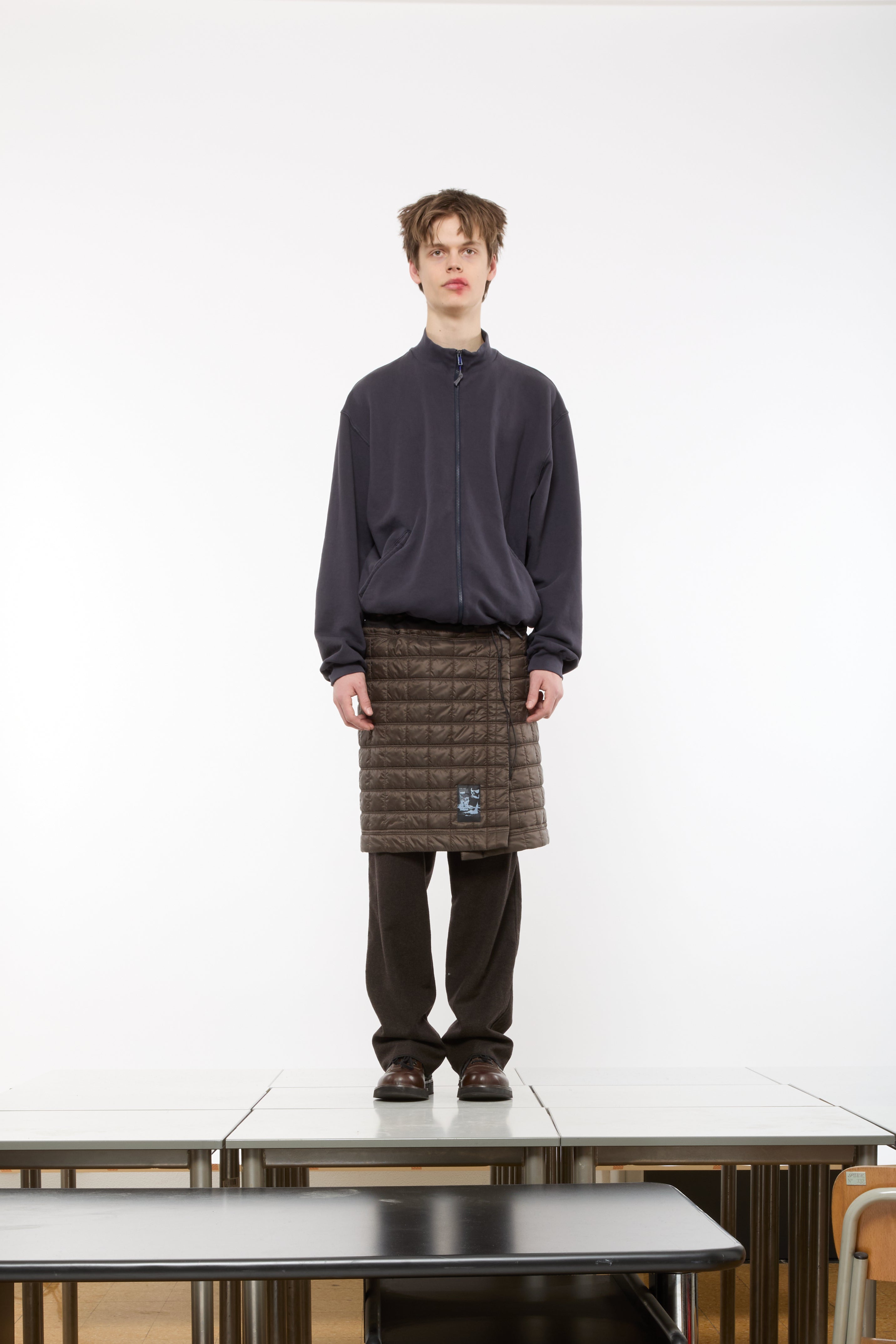 ISOLATION QUILTED SKIRT - BROWN TRASHER