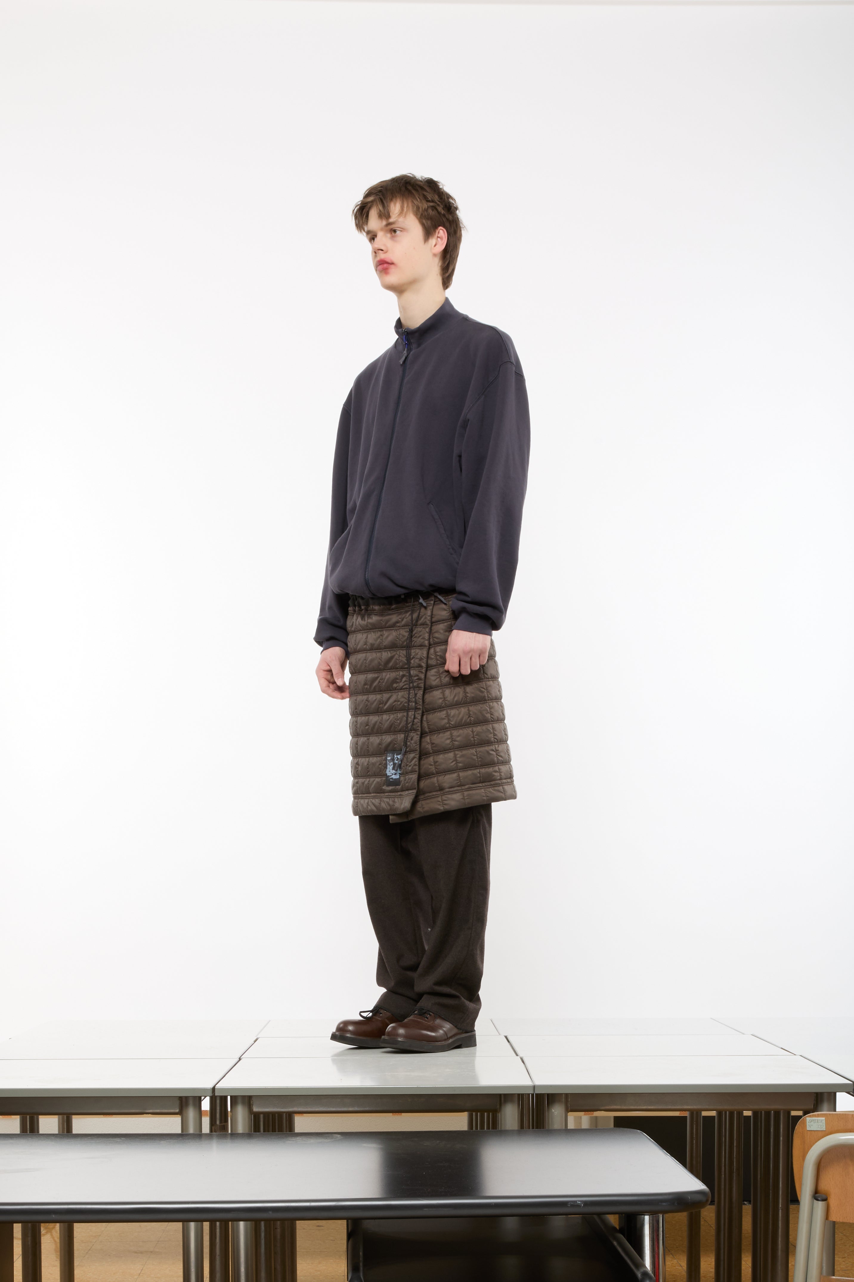 ISOLATION QUILTED SKIRT - BROWN TRASHER