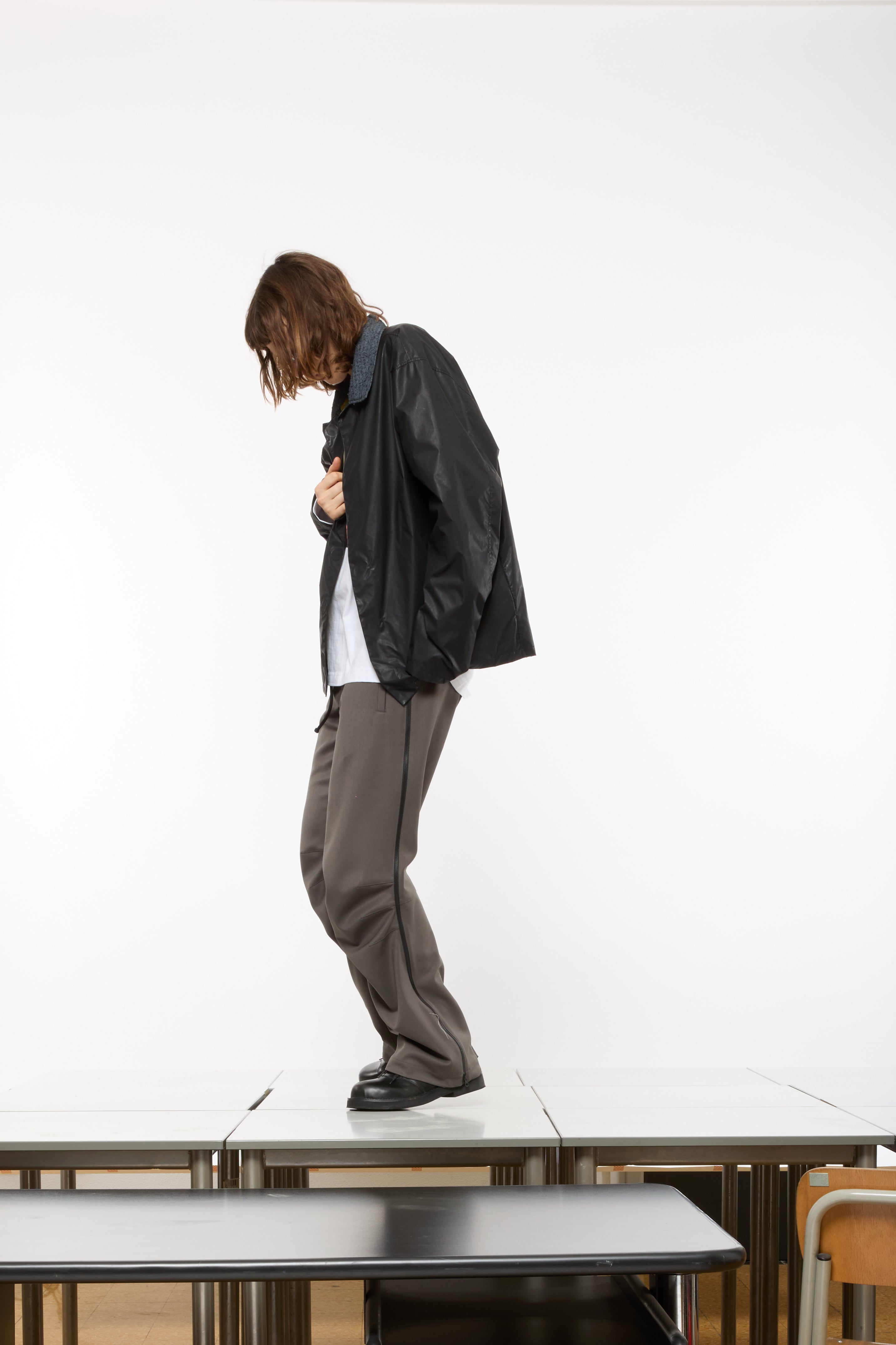 SPINN ALPHA® COLLAR OVERSHIRT - BLACK