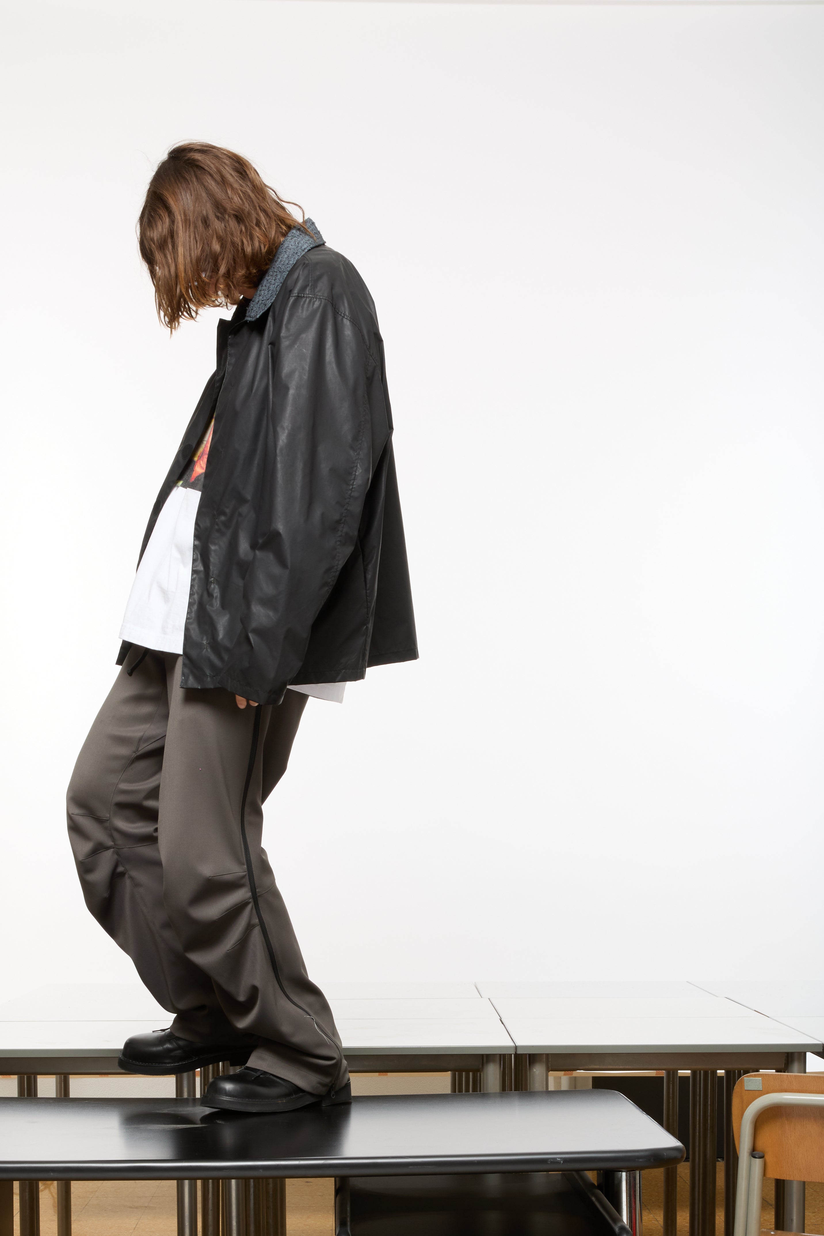 SPINN ALPHA® COLLAR OVERSHIRT - BLACK