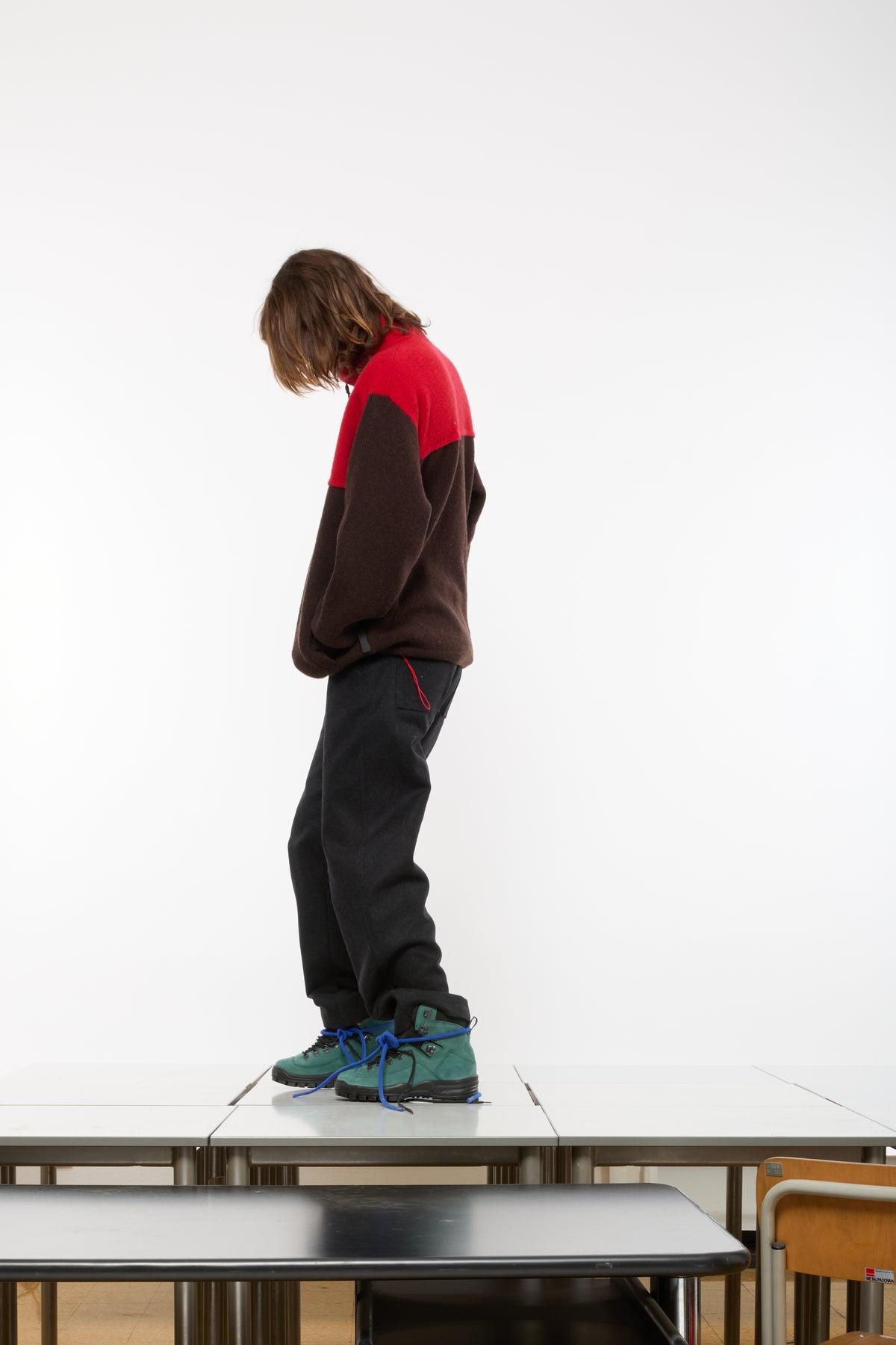 FELTED JACKET - DARK BROWN