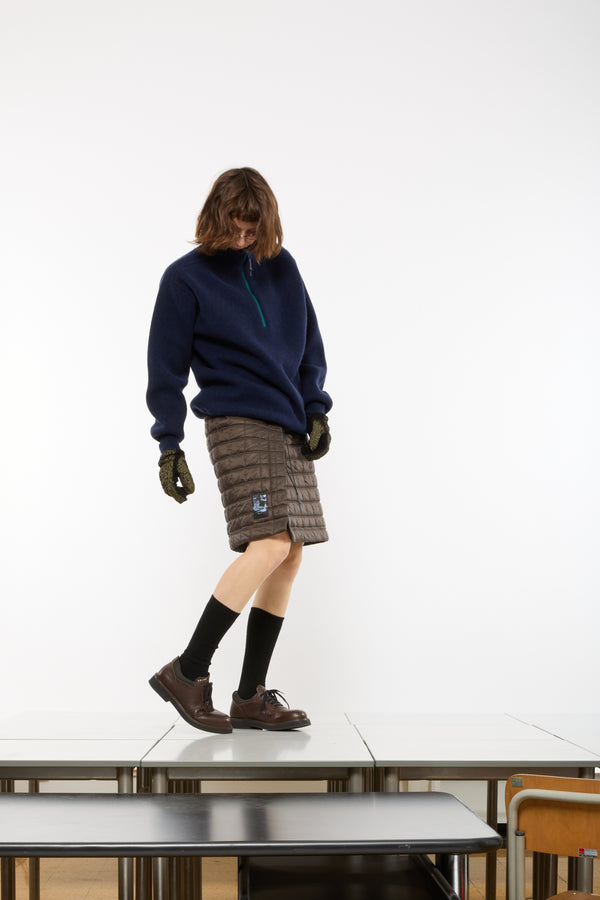 ISOLATION QUILTED SKIRT - BROWN TRASHER