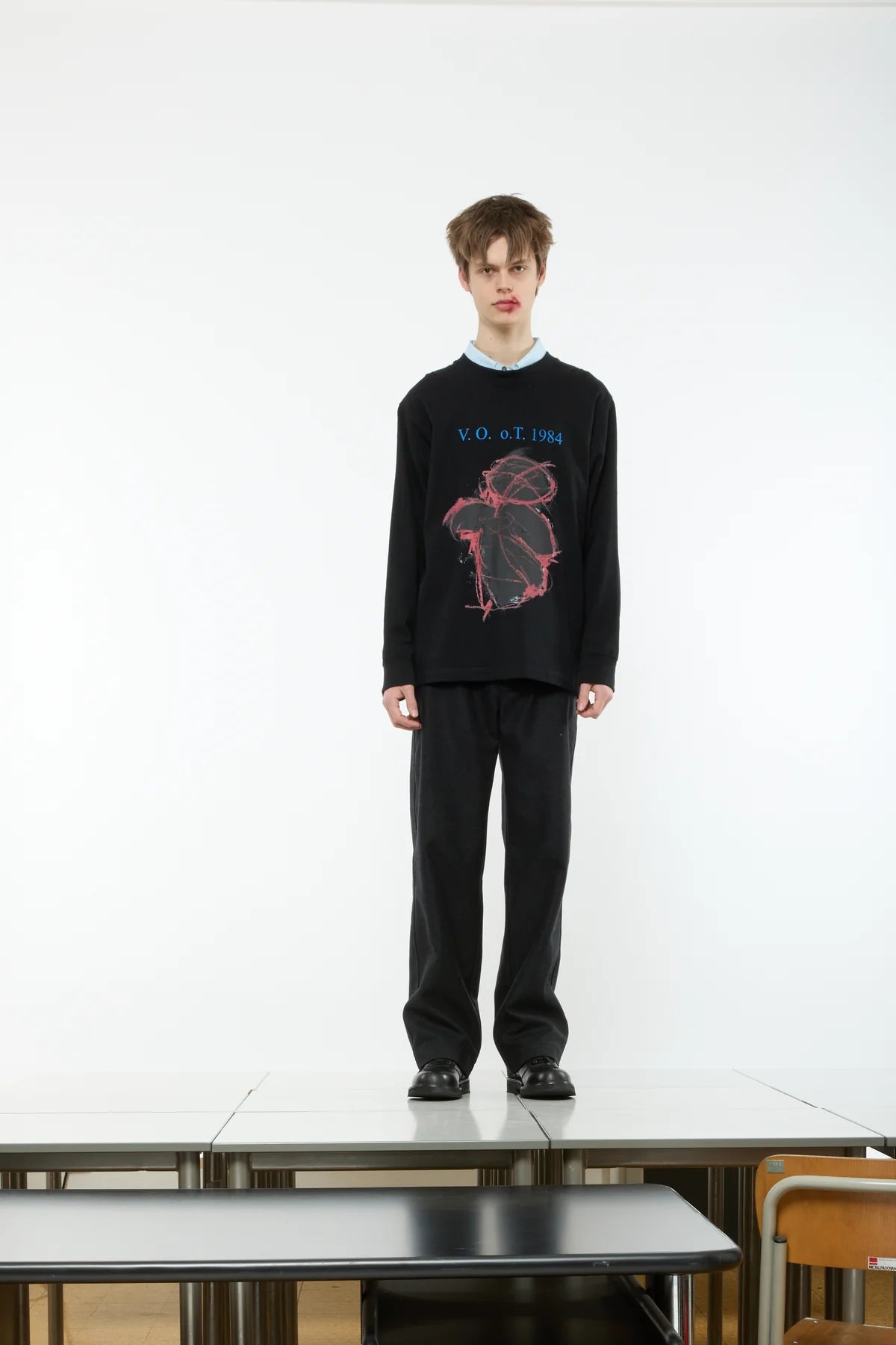 HEAVY WEIGHT L/S T-SHIRT - BLACK