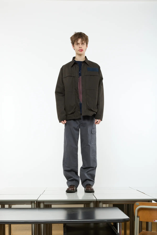 WARM COTTON ALPHA OVERSHIRT - SOIL BROWN