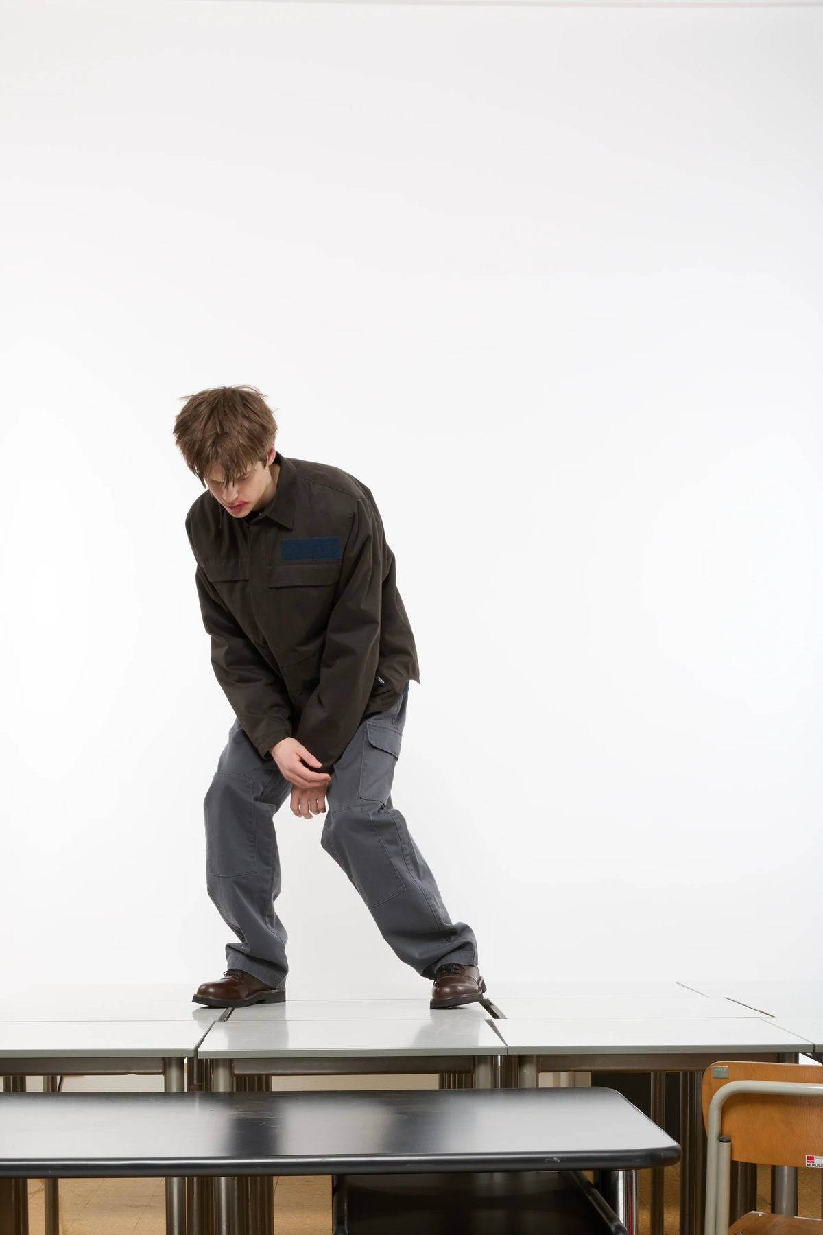 WARM COTTON ALPHA OVERSHIRT - SOIL BROWN