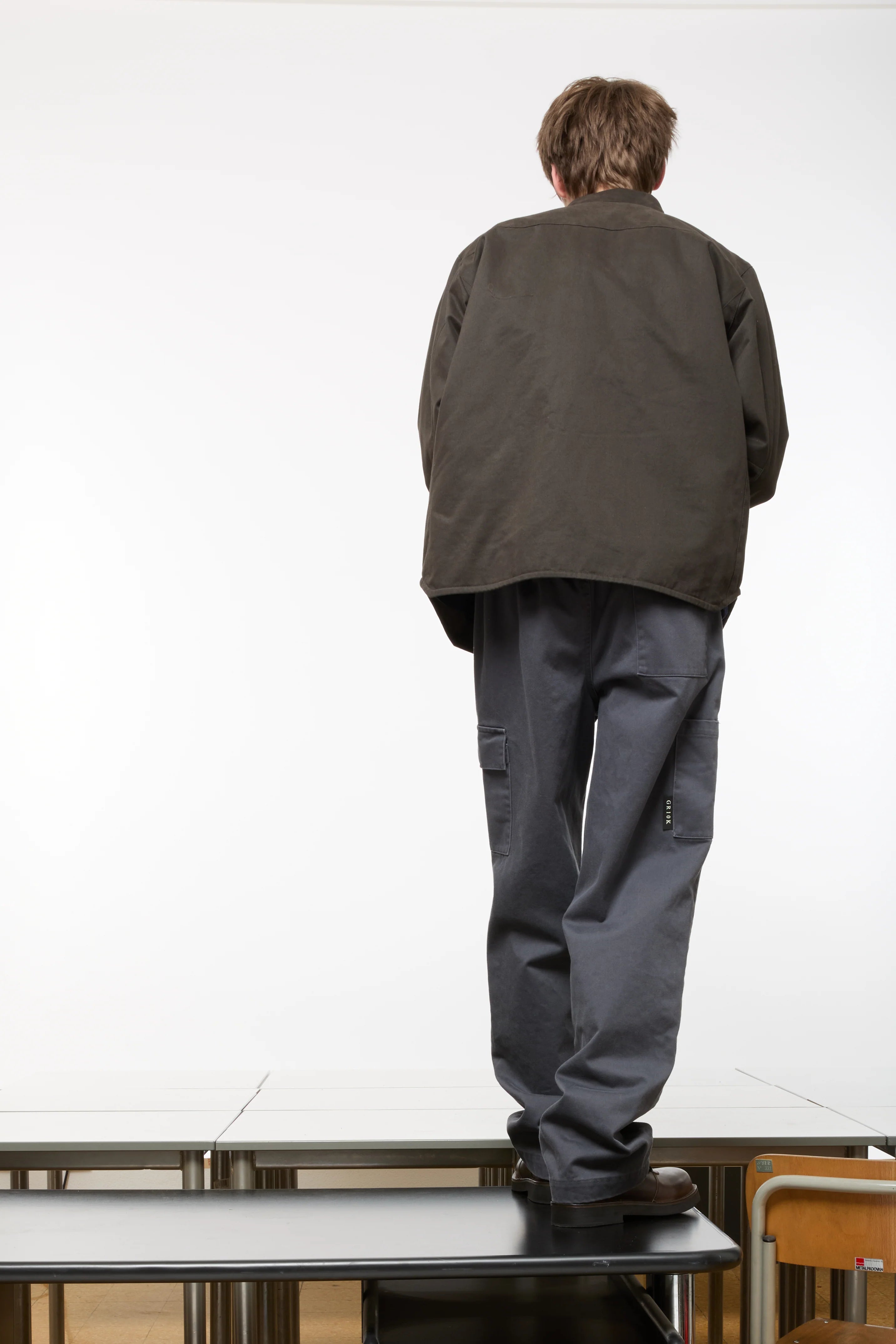 WARM COTTON ALPHA OVERSHIRT - SOIL BROWN