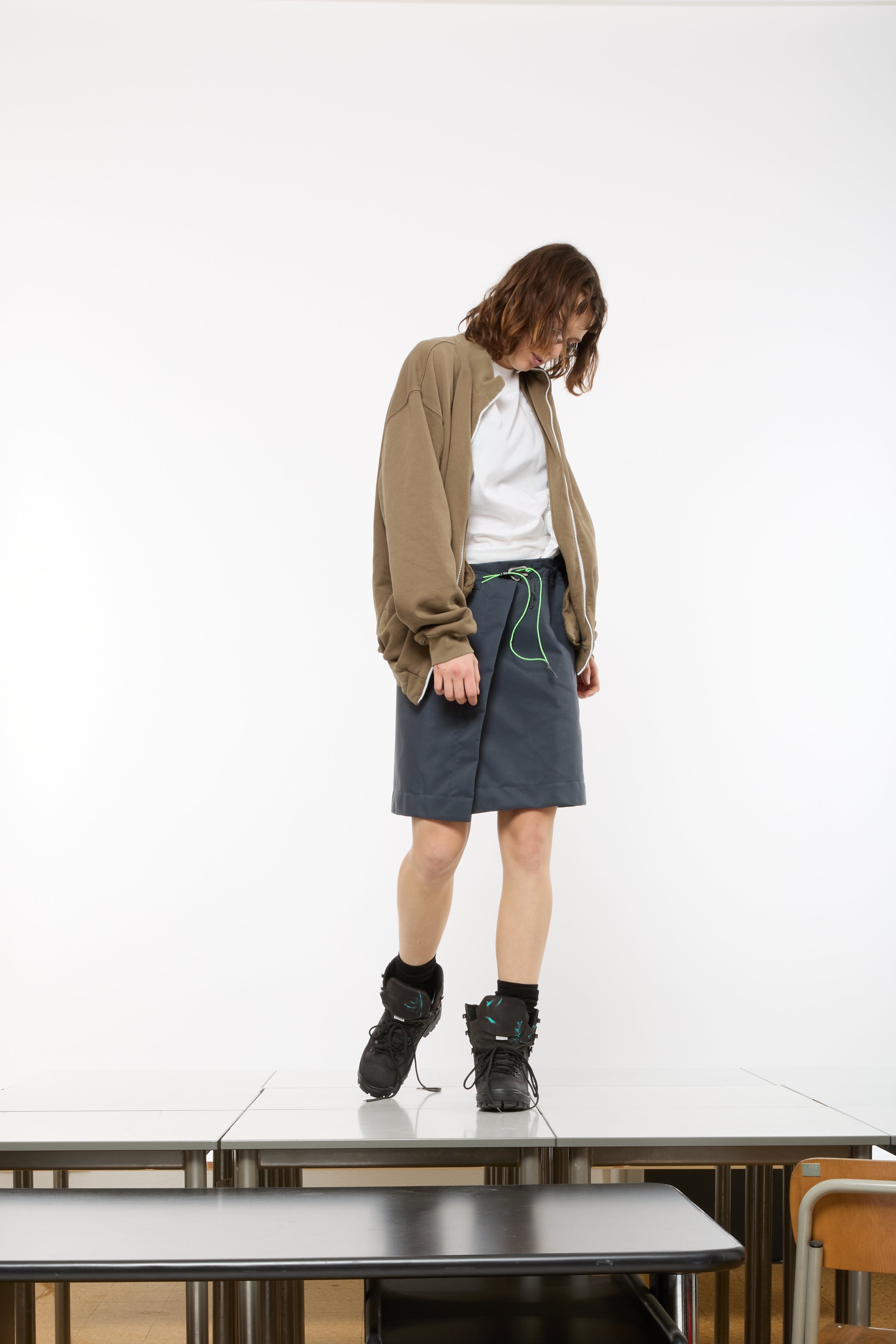 WR SKIRT - GREY BLU