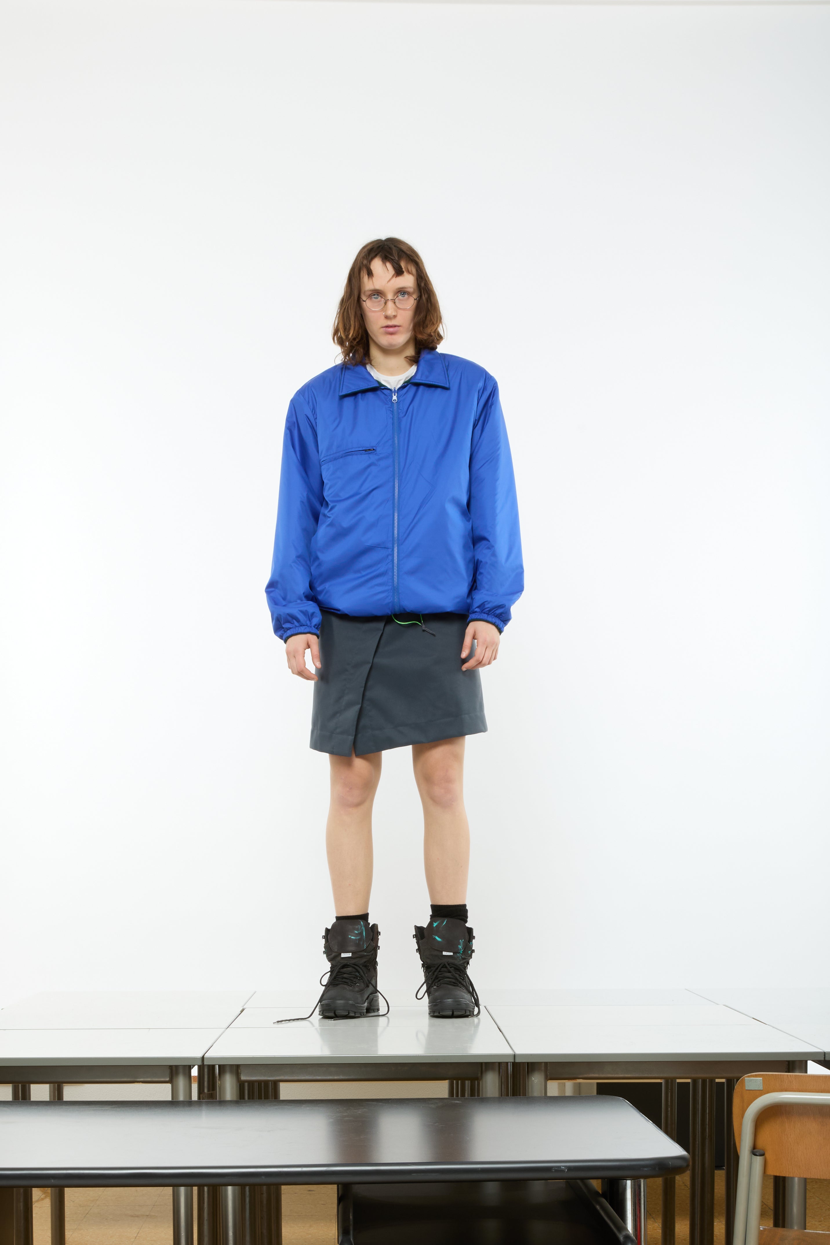 COLLAR REVERSIBLE FLEECE - FOREST GREEN