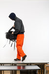 COATED ZIPPED BACKPACK - BLACK