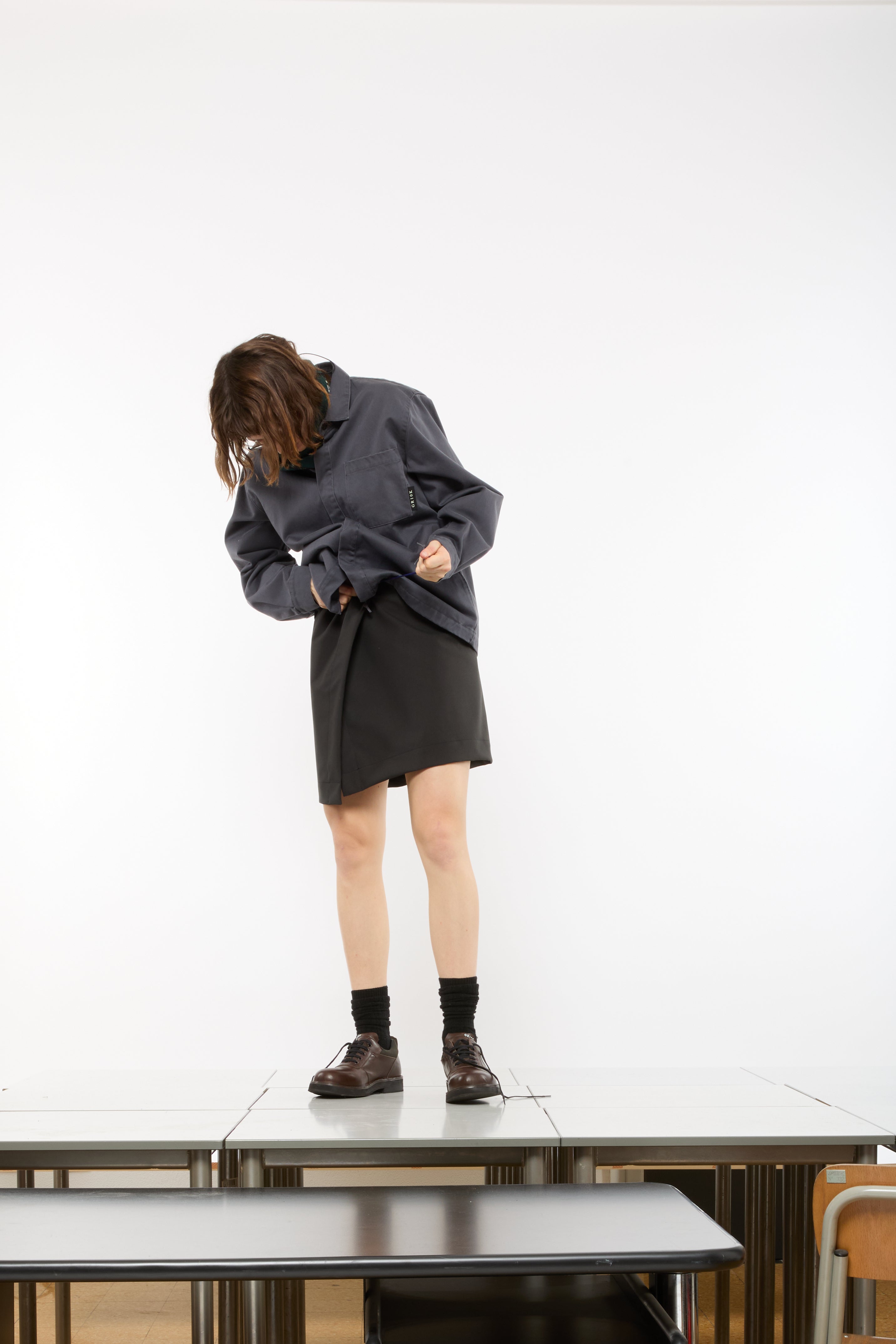 FR WASHED HEAVY SHIRT - CONVOY GREY