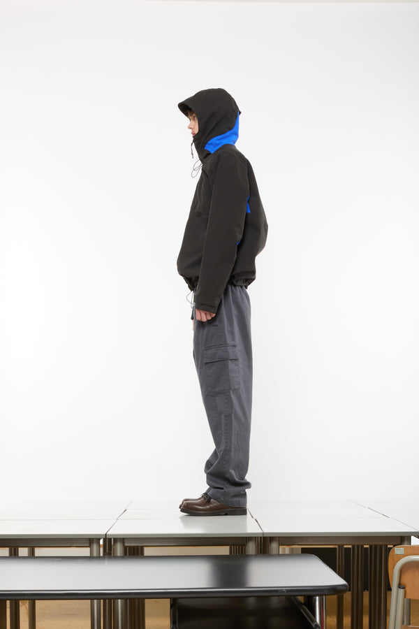 HOODIE SKELETON SHELL II - DARK SOIL GREY